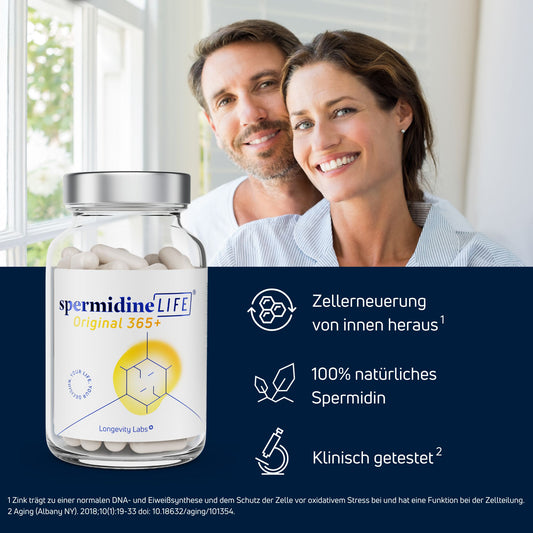 Eigenschaften von spermidineLIFE Original 365+ Nahrungsergänzungsmittel