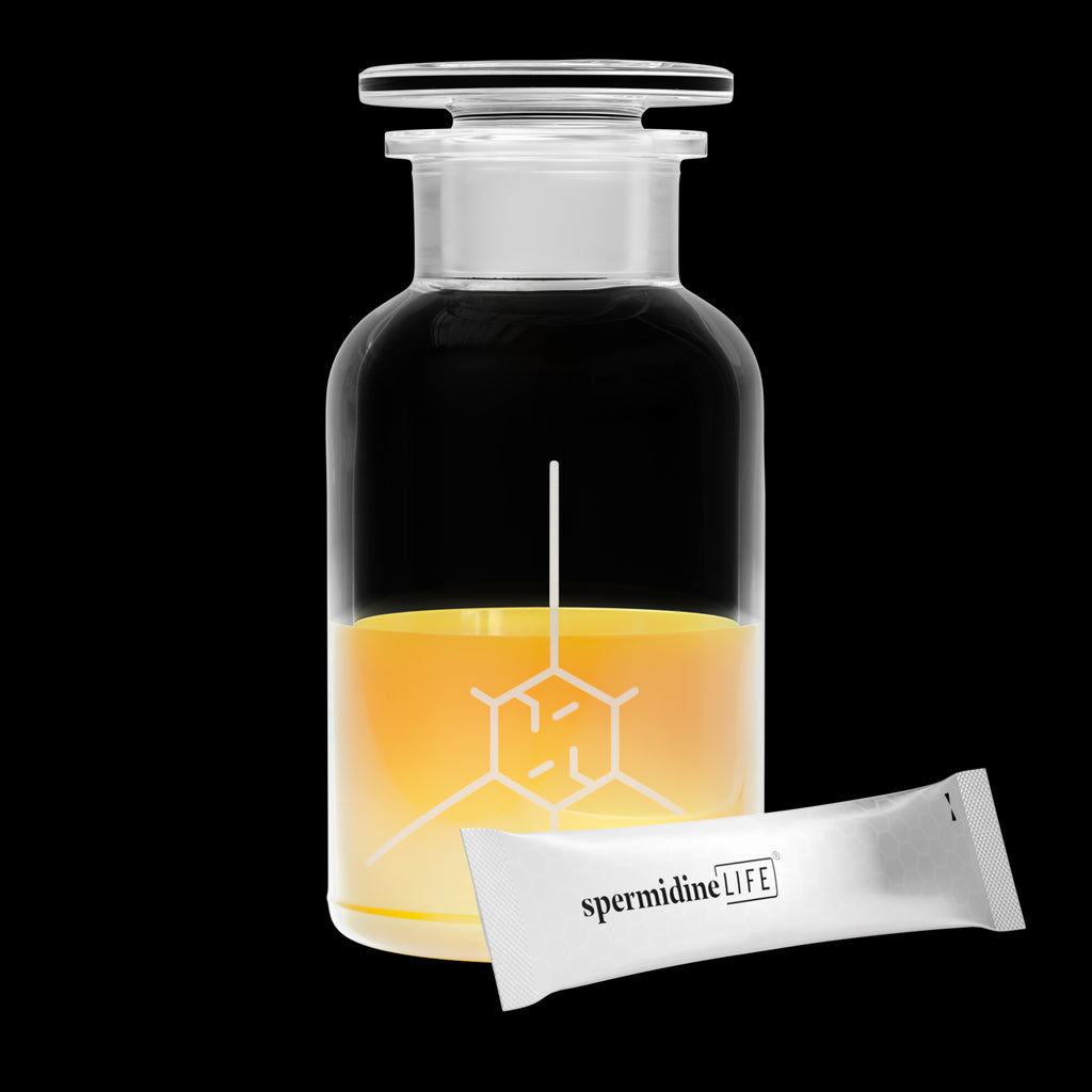 spermidineLIFE® Original Pro+ Sachet und Glasflasche