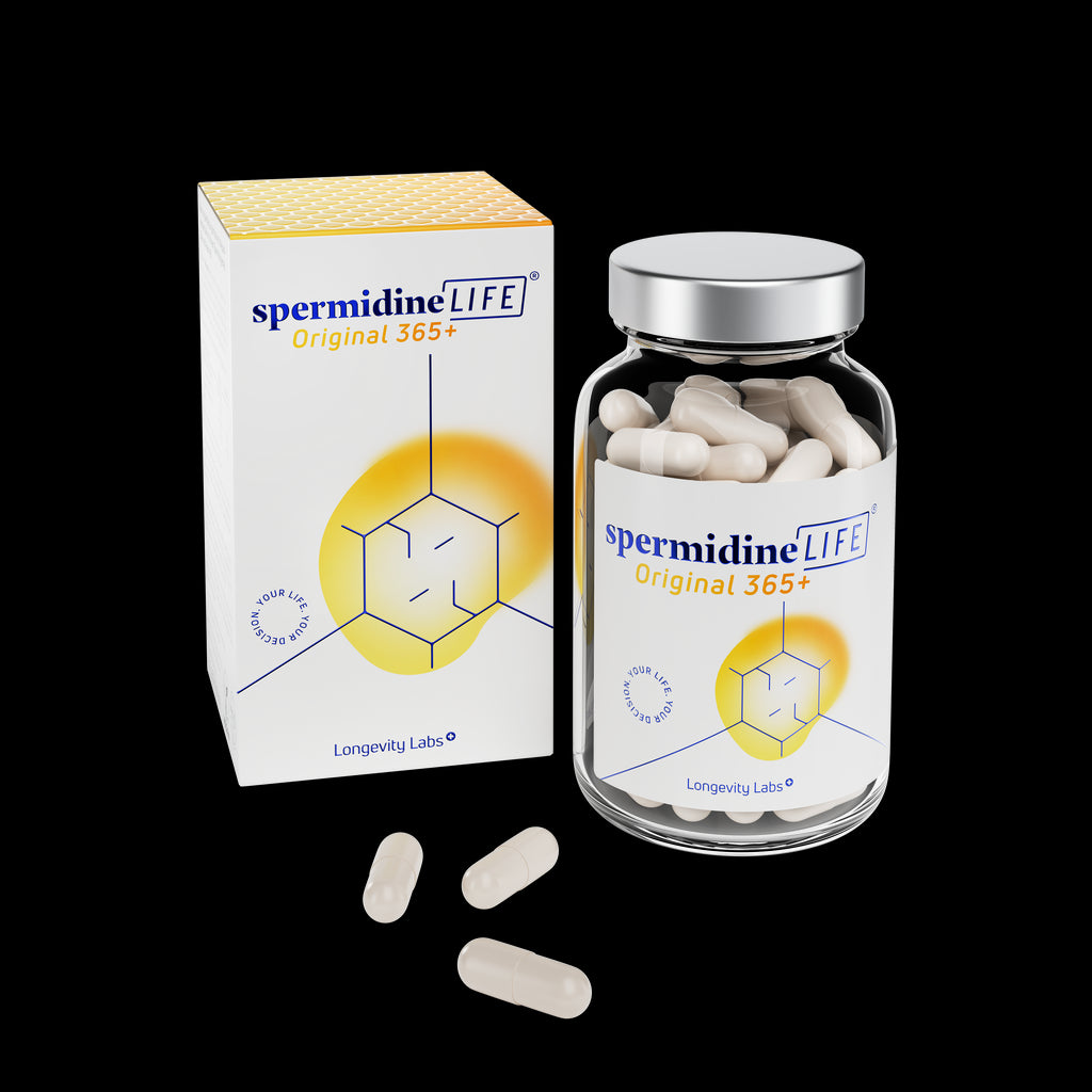 spermidineLIFE® Original 365+ packaging and bottle